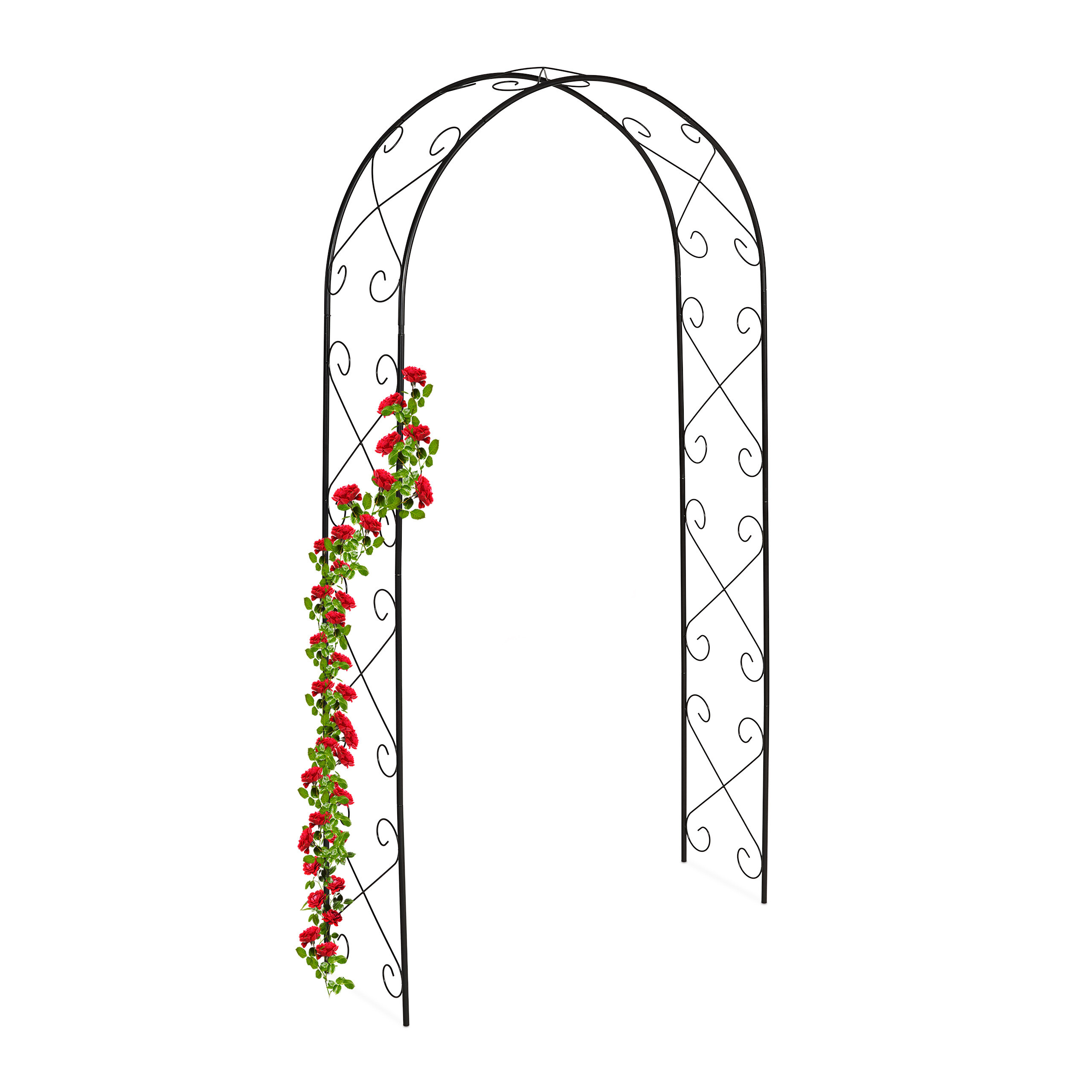 Black Rose Arch - (w)120 X (h)230 X (d)39 Cm