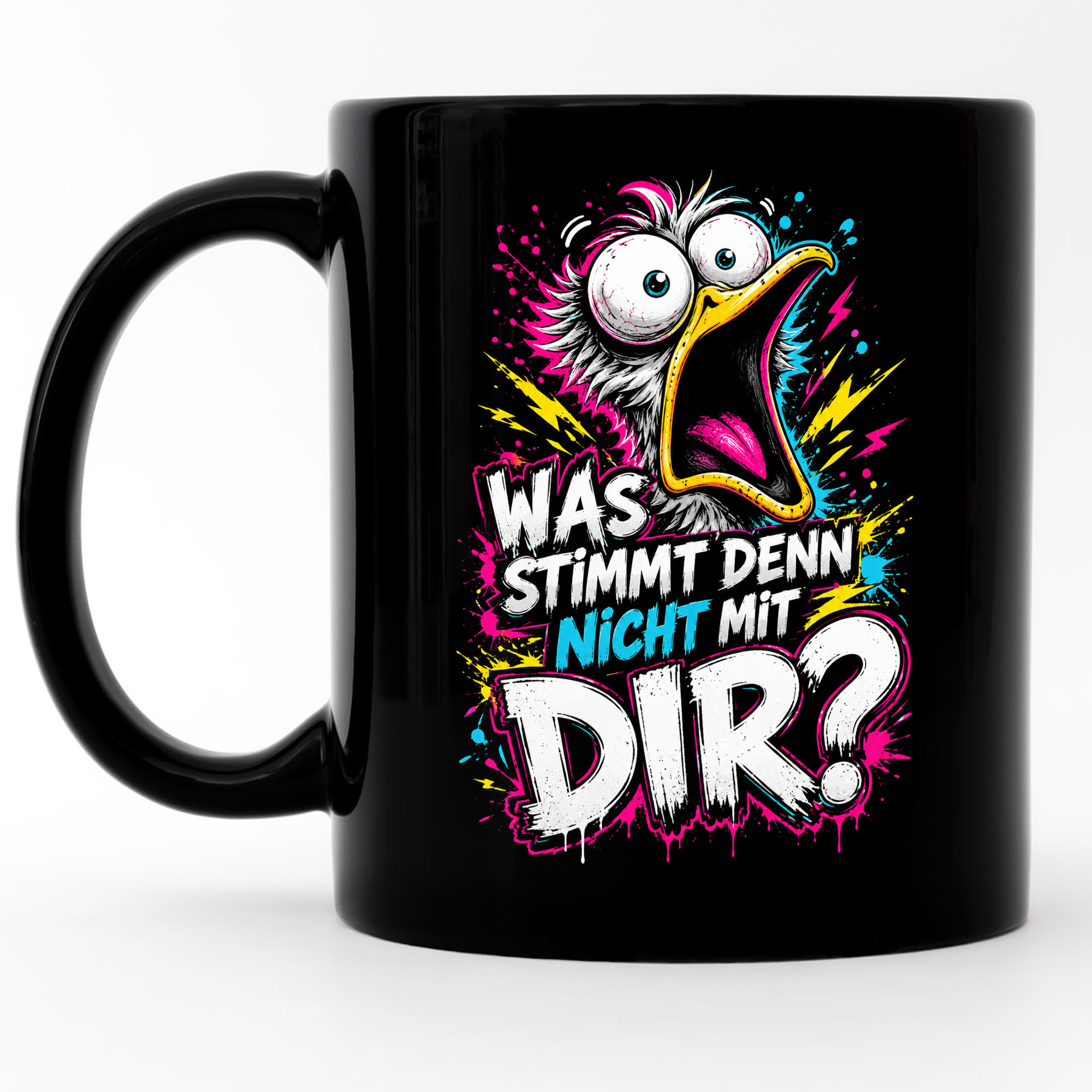 Funny Mug " ?" With Design Coffee Cup For , Colleagues, Family, Black Coffee Mug