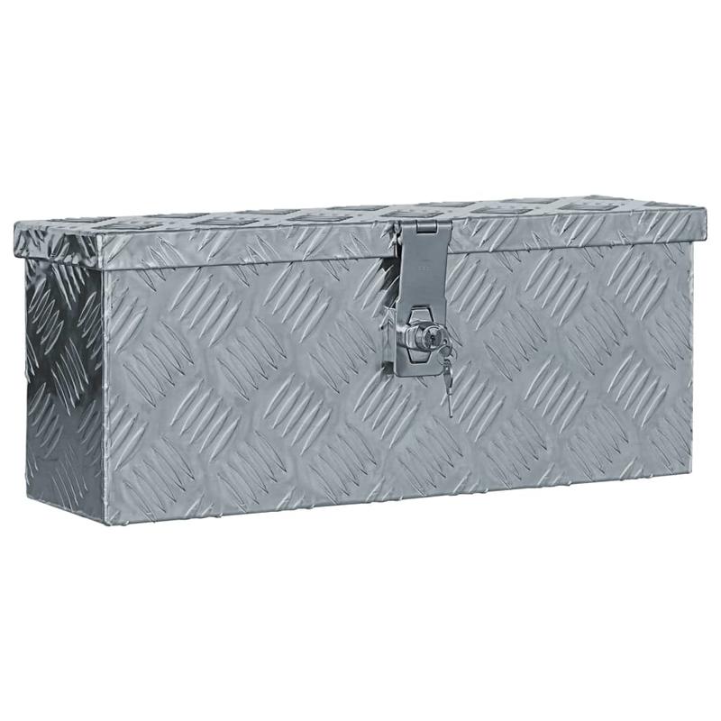 Aluminum Box 48.5X14X20 Cm Silvery-Plated