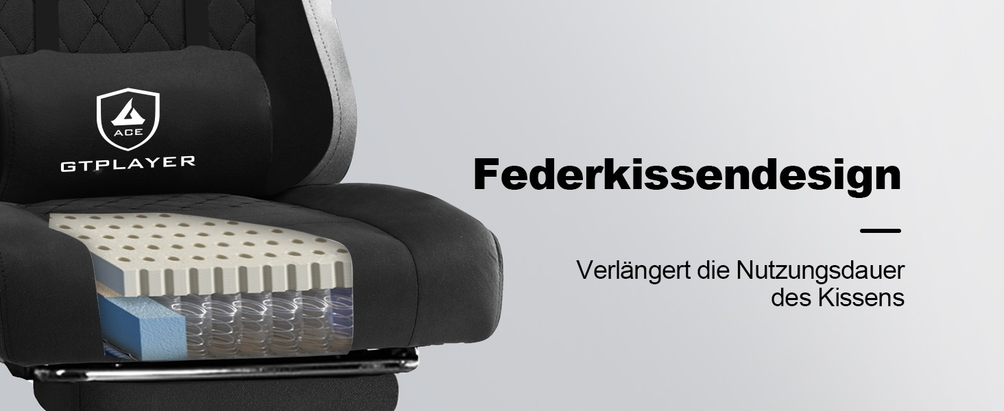 Ergonomische Gaming & Bureaustoel met Uitschuifbare Voetensteun, Perfect voor Lange Gaming Sessions en Thuiswerk – Ademend en Comfortabel