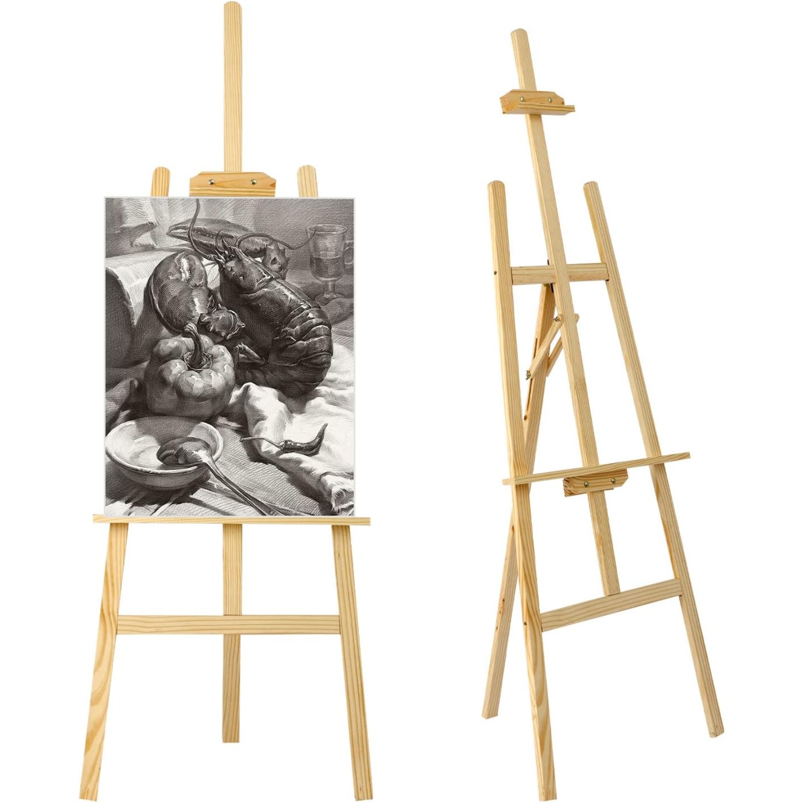 TEMU Easel Stand 1.5m Studio Easel Canvas Stand For Wedding Adjustable Drawing Painting Holder Foldable Artist Tripod Easel For Painting Sketch