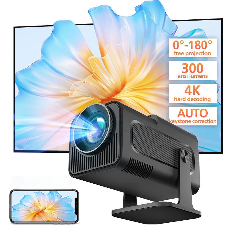 TEMU 1080p New Mini Projector Wifi Portable Auto Projector, Smart Home Support Outdoor Movie Projector,cast High Large Screen Movies