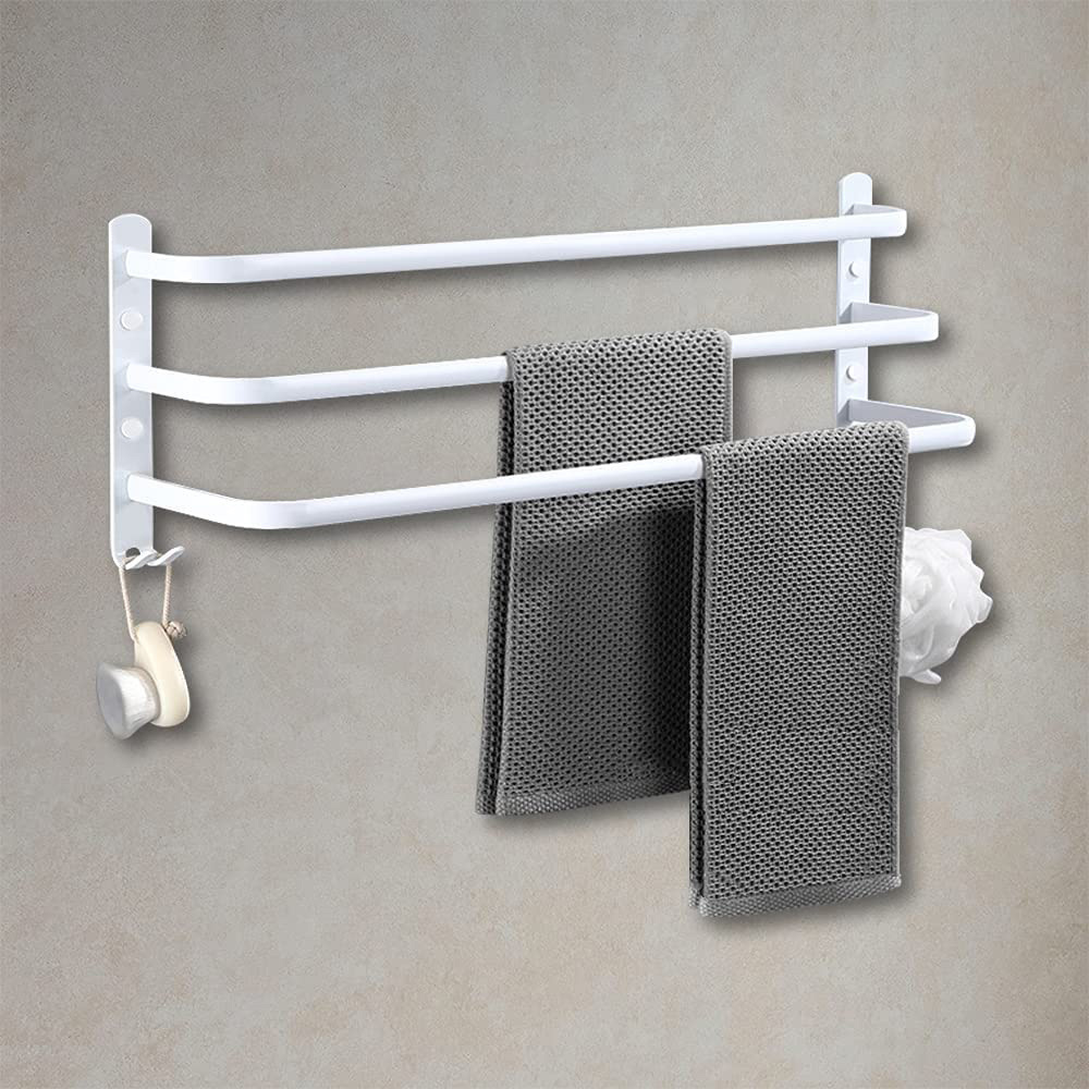 

Porte Serviettes Salle de Bains, barres porte-serviettes pour salle de bain toilettes, Étanche Pliable perçage