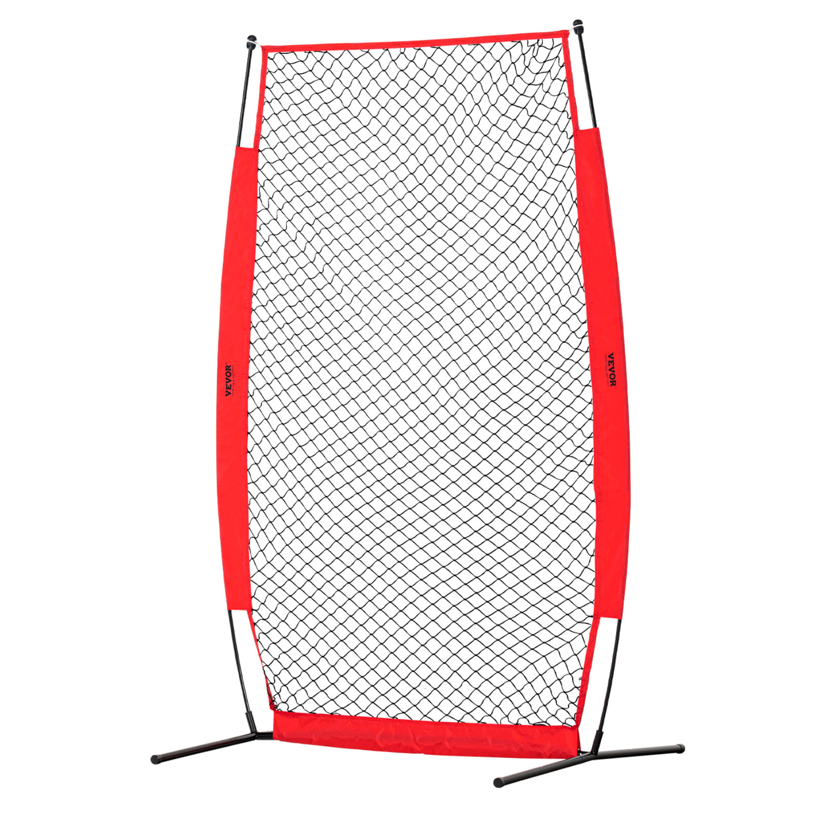 Image of Vevor Baseball For Batting Cage, 7x4 Ft Baseball & Softball Safety Screen, Portable Batting Screen With Carry Bag & Ground Stakes, Baseball Pitching Net For Pitchers Protection