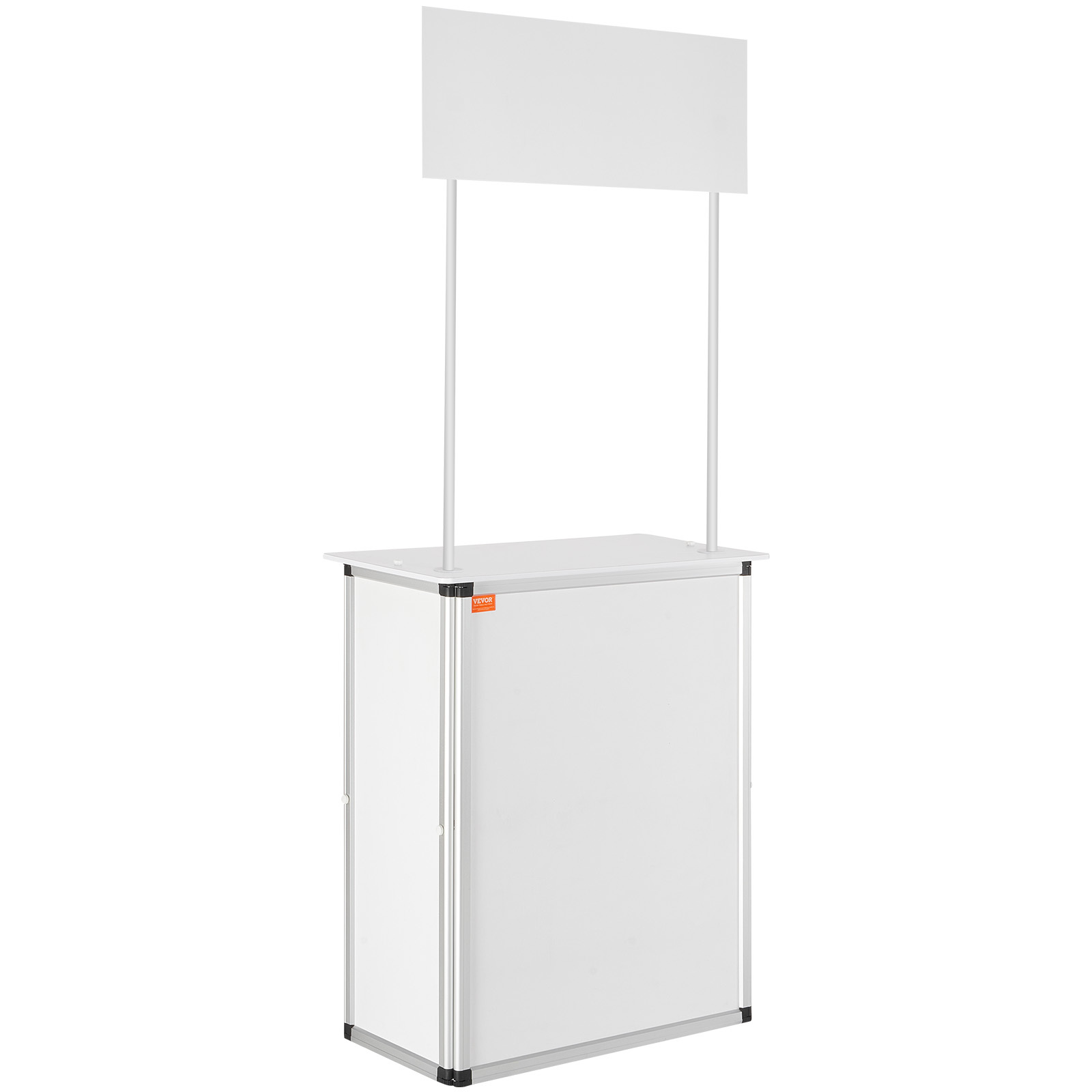 Image of Vevor Portable Tradeshow Podium Table, 30.91" X 14.96" X 71.46", Display Exhibition Counter Stand Booth Fair With Wall, Foldable Retail Bar Table Pop Up Podium With Storage Rack/carrying Bag