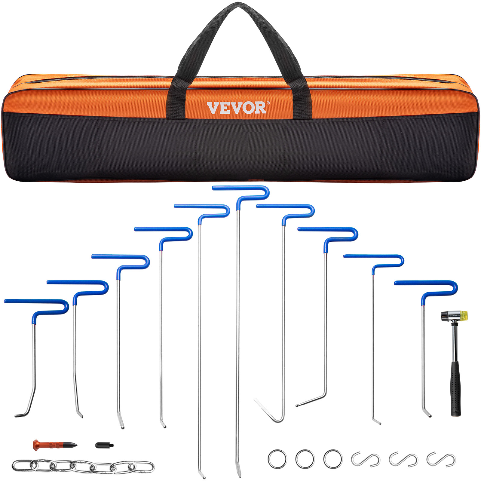 E-shop VEVOR Stangen-Dellenentfernungssatz, 20-teiliges Set, rostfreier Stahl, Dellenentfernungswerkzeug für leichte Dellen, Türklappen und