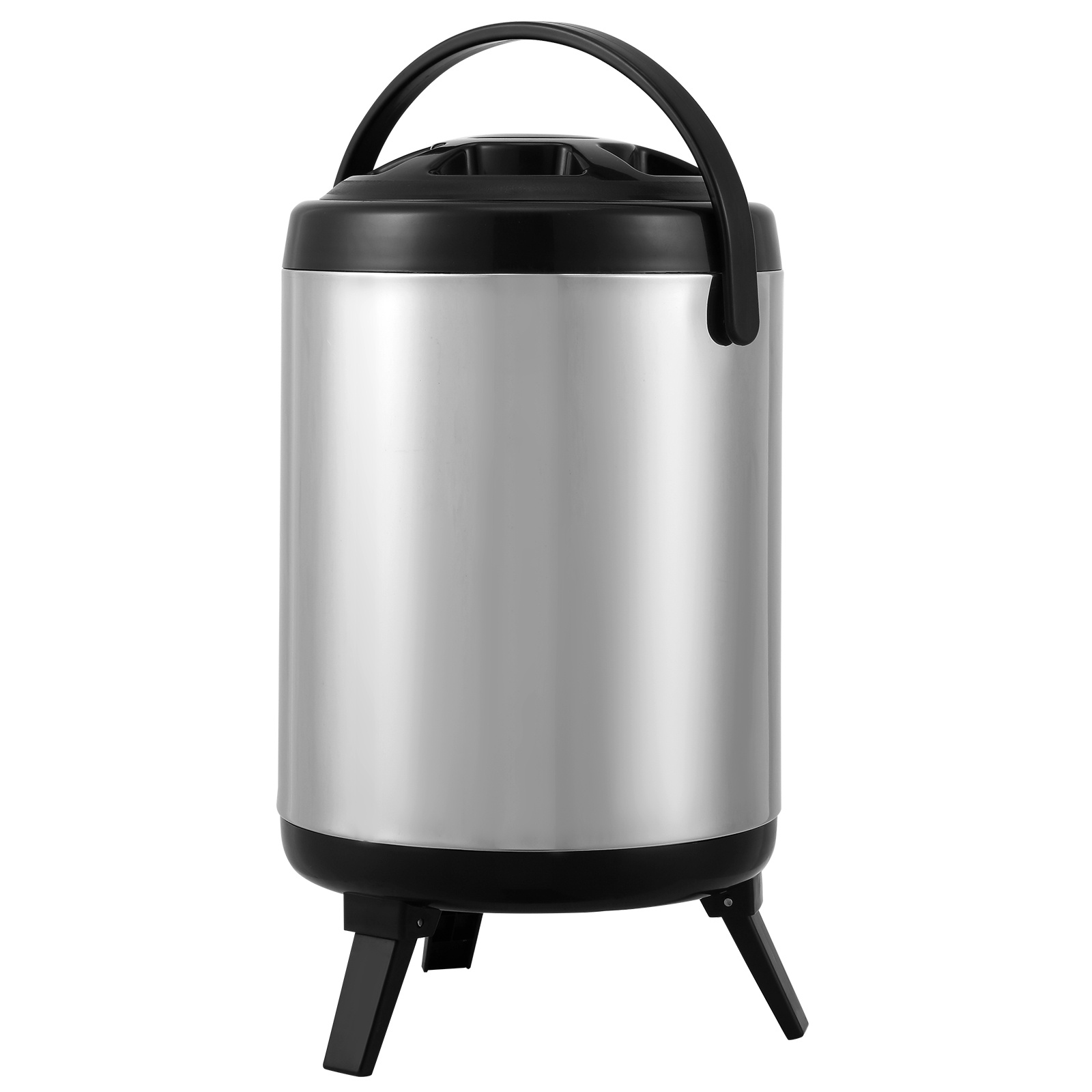 TEMU Distributeur de boissons isolé en acier inoxydable VEVOR, 1.5 gallon 6 litres, distributeur de boissons chaudes et froides avec poignée de