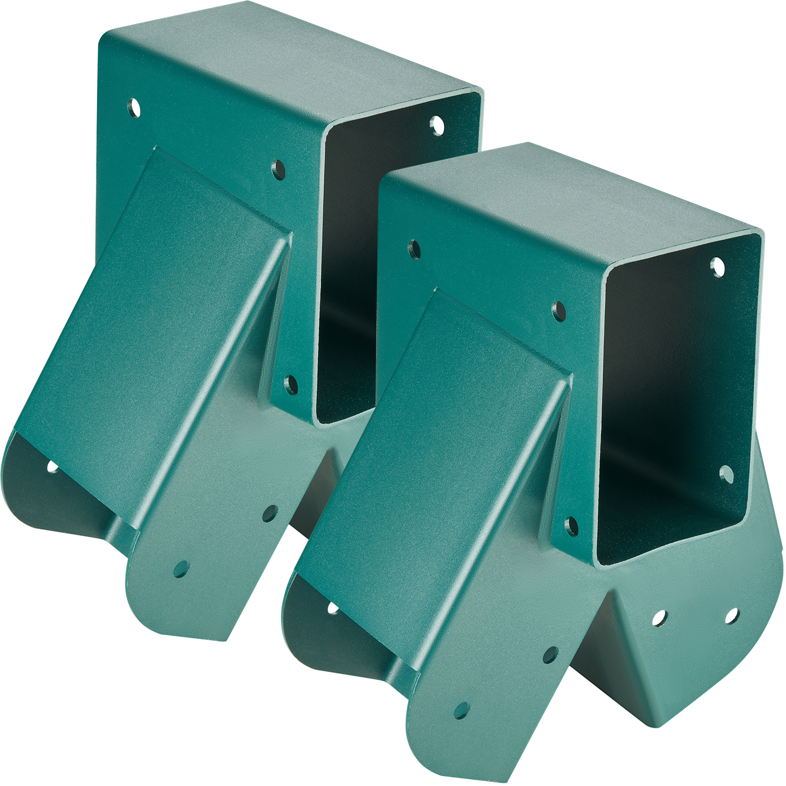 Image of Middle Swing Set Brackets, Heavy Duty Swing Set Hardware With Mounting Hardware, Diy Swing Set Bracket Swing Set Kit For 101.6x101.6mm Legs & 101.6x152.4mm Beam, Green 2pcs
