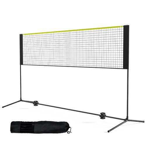 imagen del artículo red de badminton , red de voleibol ajustable, red de pickleball plegable de 10 pies de ancho, juego de red de tenis portátil con postes, soporte y bolsa de transporte, para uso en interiores y exteriores en de
