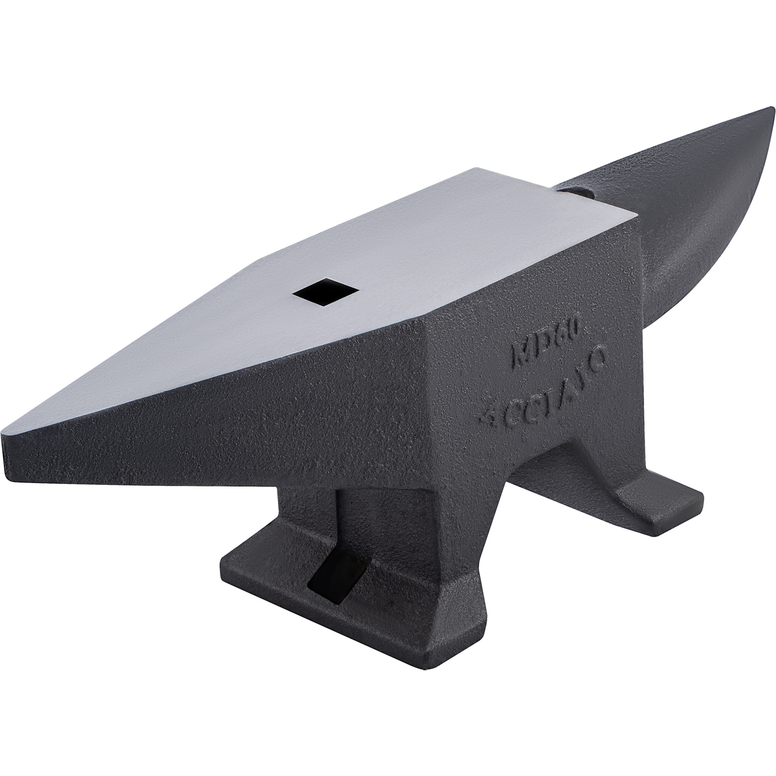 Vevor Cast Iron Anvil, 132 Lbs (60kg) Single Horn Anvil With Large Countertop And , High Hardness Rugged Round Horn Anvil Blacksmith, For Bending, Shaping