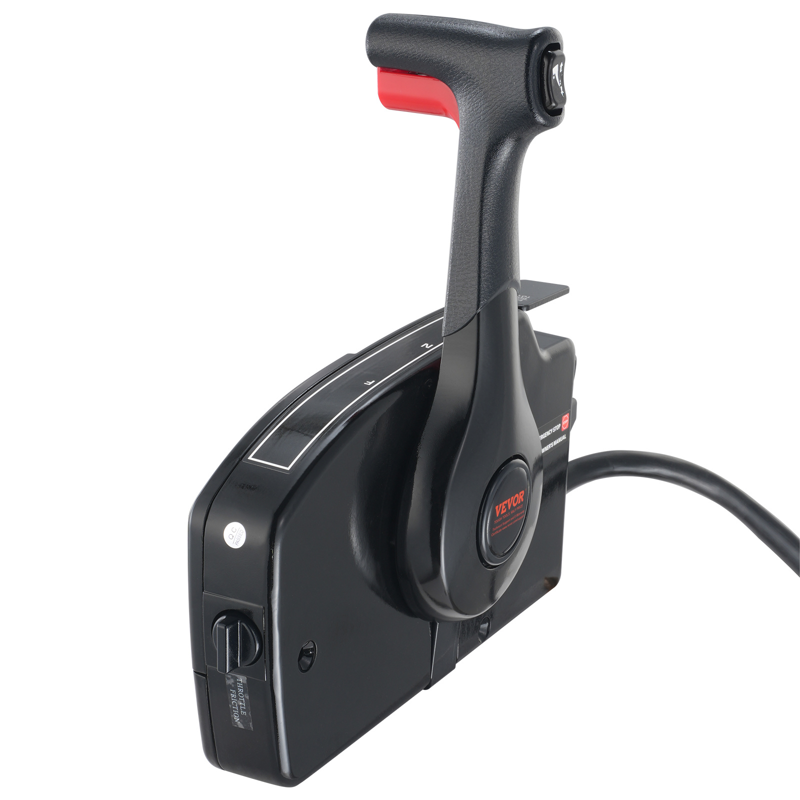 Vevor Boat Throttle Control, 881170a15 Side-mounted Outboard Remote Control Box For Pt 2-stroke, Throttle Control Box With Power , 16.3 Ft Harness 8+4 Pin, And Lanyard