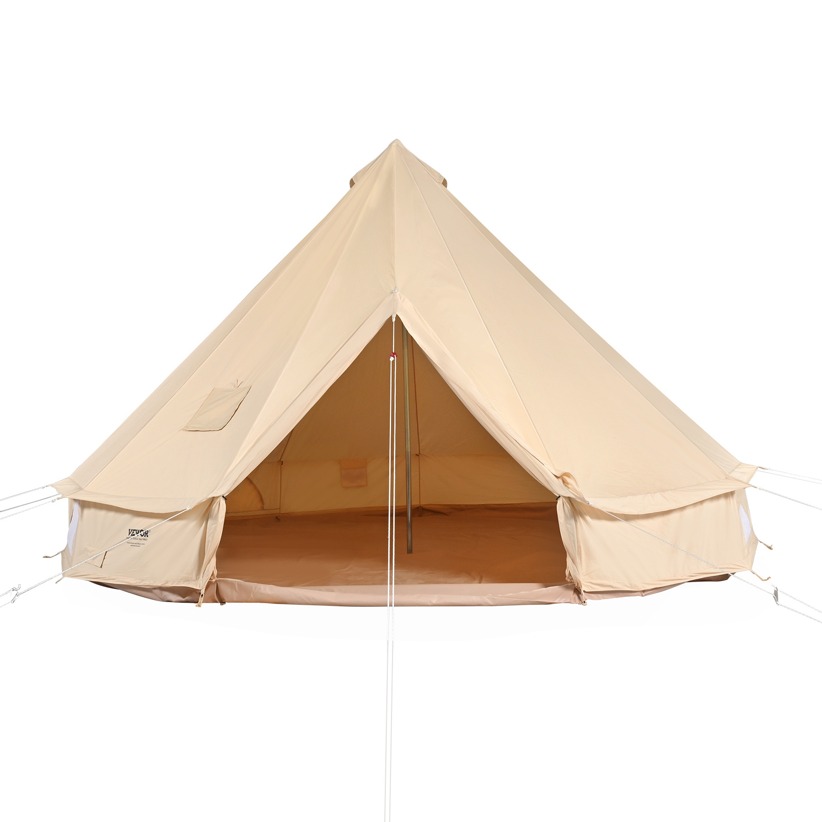 Image of Vevor Canvas Bell Tent, 3 M/9.8ft Yurt Tent, Canvas Tent For Camping With Stove Jack, Breathable Tent To , Outdoor