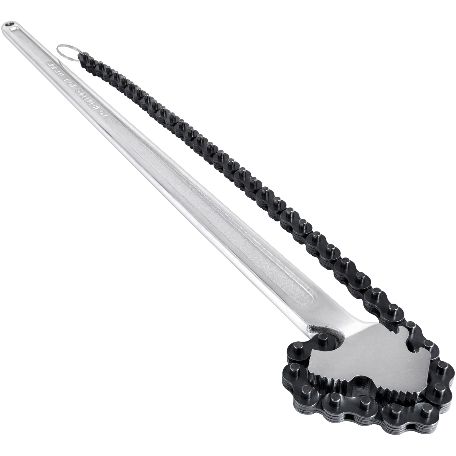 Image of Vevor 24inch Chain Wrench Carbon Steel Chain Pipe Wrench Heavy Duty 6.7inch Diameter Capacity Chain Strap Filter Wrench