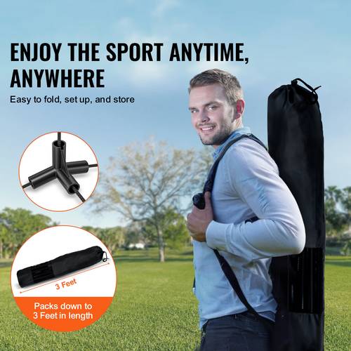 red de badminton , red de voleibol ajustable, red de pickleball plegable de 10 pies de ancho, juego de red de tenis portátil con postes, soporte y bolsa de transporte, para uso en interiores y exteriores en de
