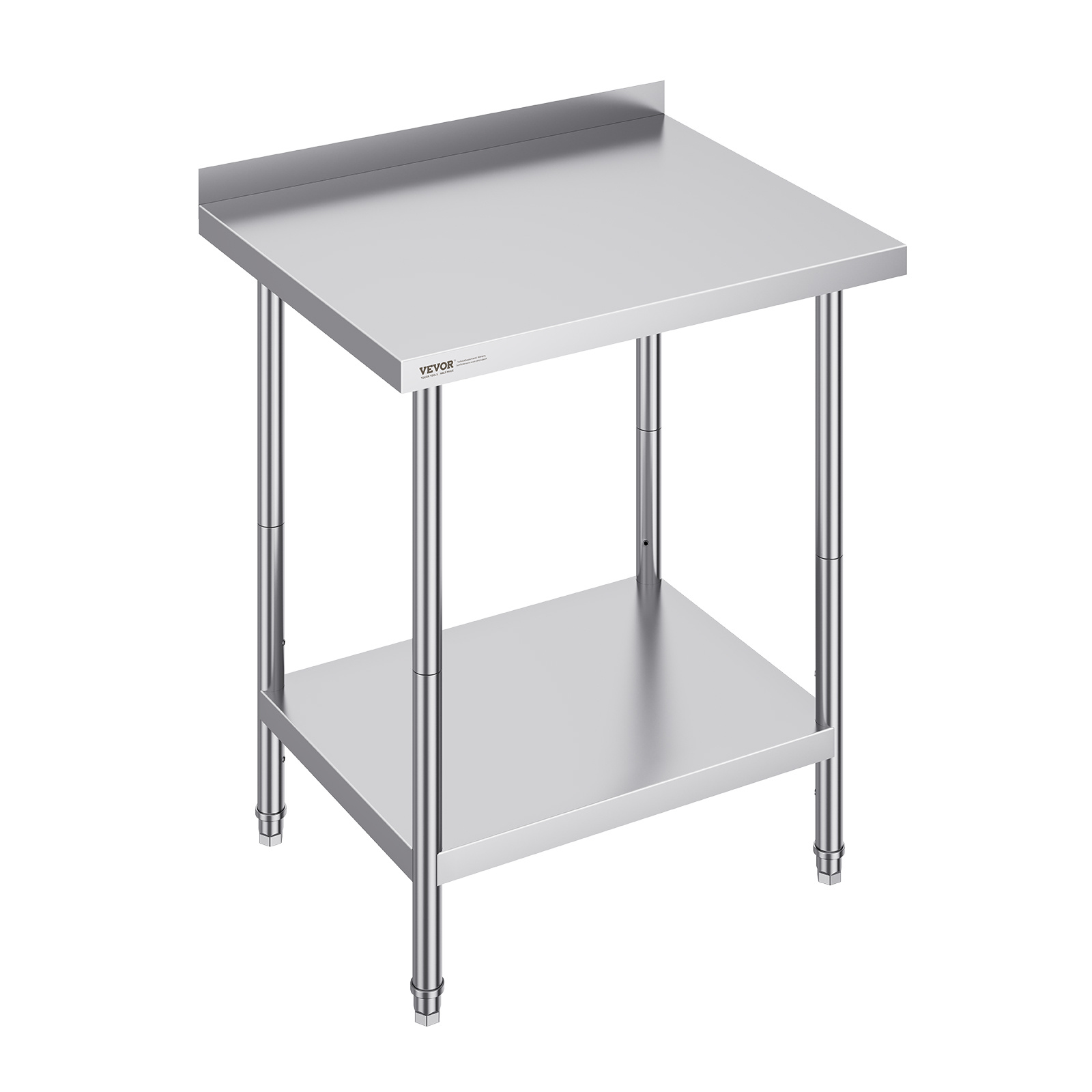 Vevor 24 X 30 X 36 Inch Stainless Table, Commercial Food Prep Worktable Heavy Duty Prep Worktable, Metal Work Table With Adjustable Height For Restaurant, Home And Hotel
