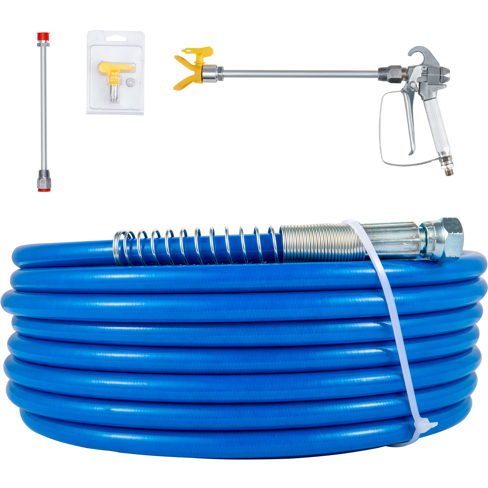 Vevor Airless Paint Spray Hose Kit 50ft 1/4in Swivel Joint 3600psi With 517 Tip