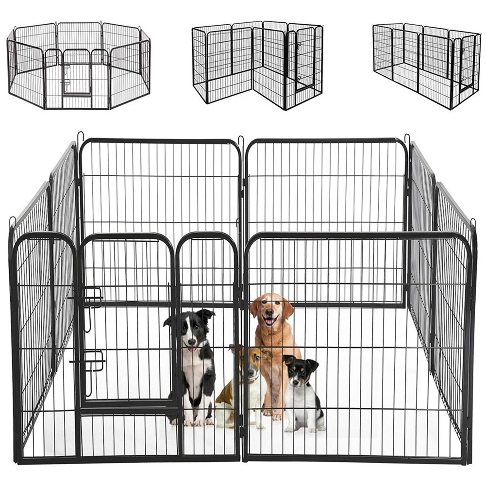 TEMU BAKAJI Recinto con Porta per Animali in Ferro Componibile, Recinzione Modulabile in Metallo, Recinti per Interni ed Esterni per Cani, , Criceti,