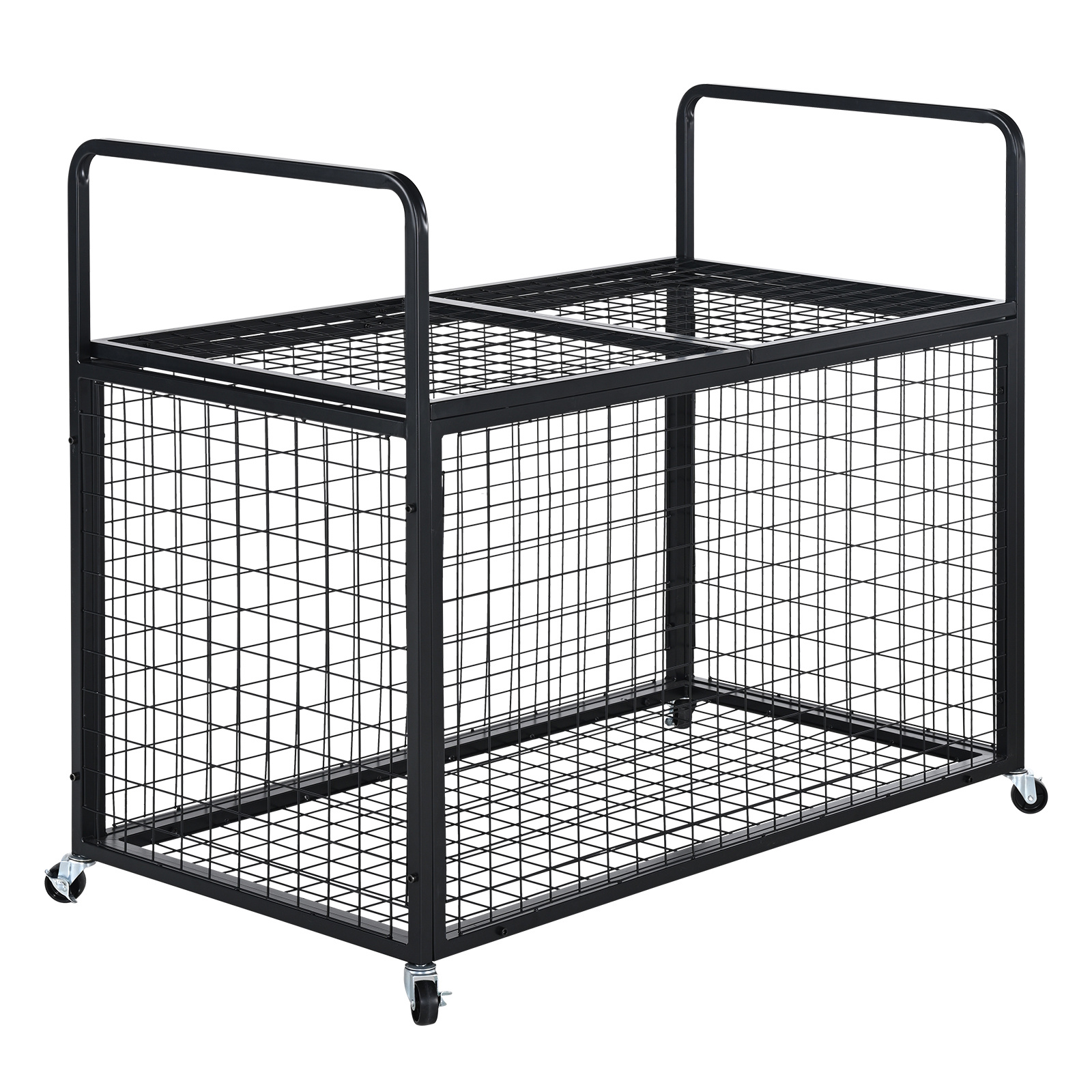TEMU VEVOR Carrello portaoggetti per palloni sportivi con ruote Garage Organizzatore per attrezzatura in acciaio