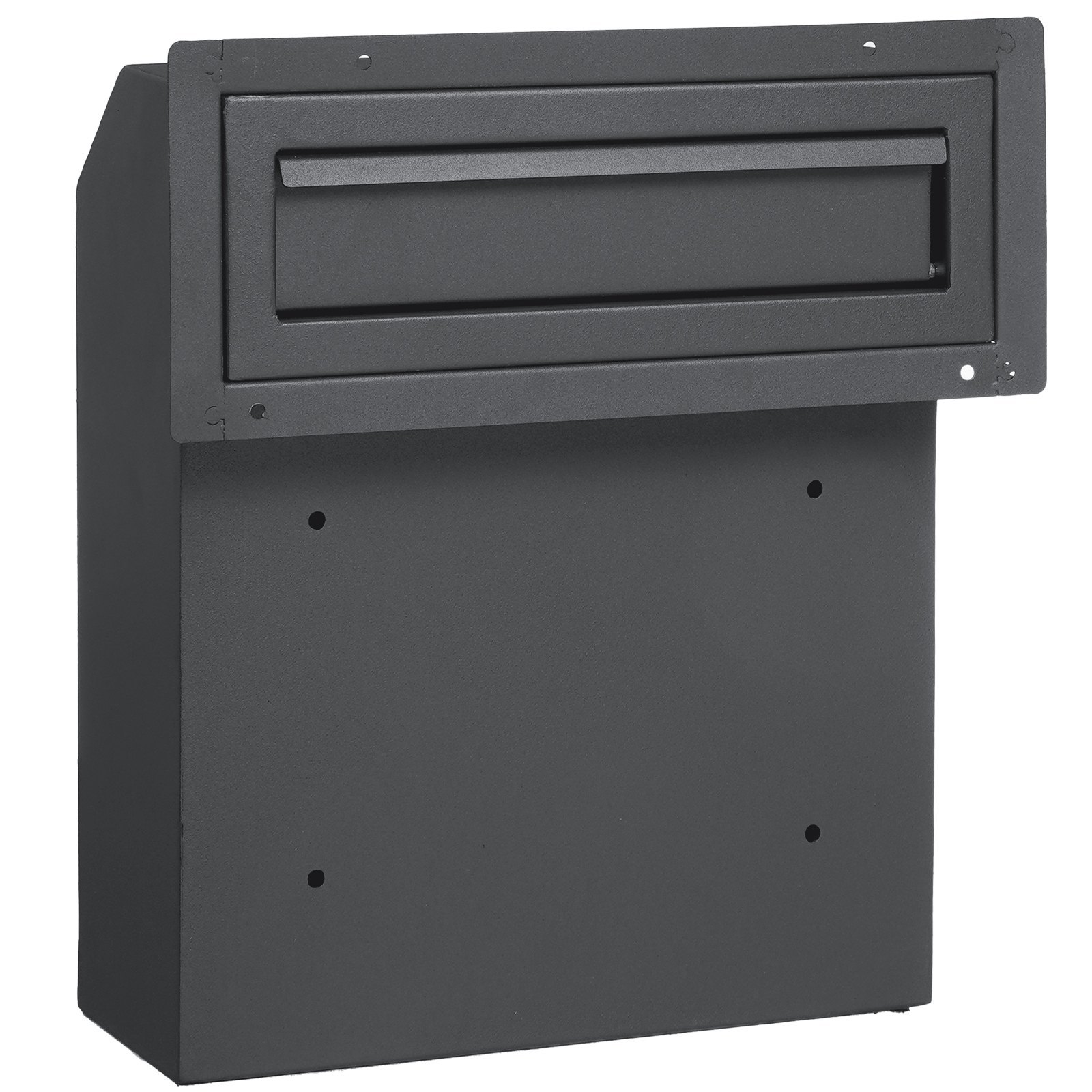 Vevor Through The Door Key , Heavy Duty Steel Through The Door Mailbox With 12" Combination Lock, Box, Dark Gray