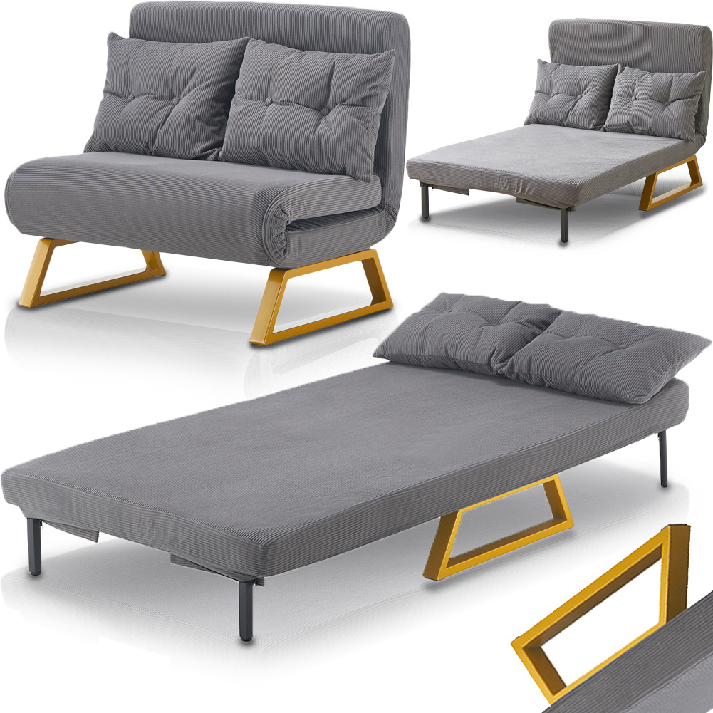TEMU Shally Dogan Letto 2 Reclinabile 3 in 1, Poltrona Convertibile con Cuscini Chaise Lounge Seduta Imbottita Morbida, Copertura in Velluto Premium,