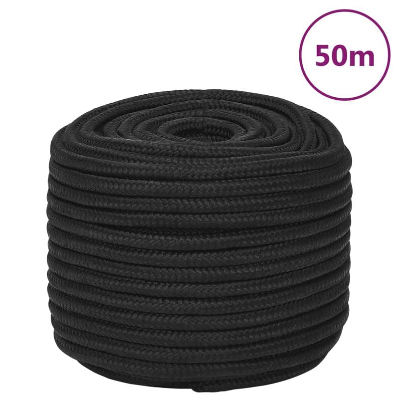 

Corde de bateau Noir complet 12 mm 50 m Polypropylène