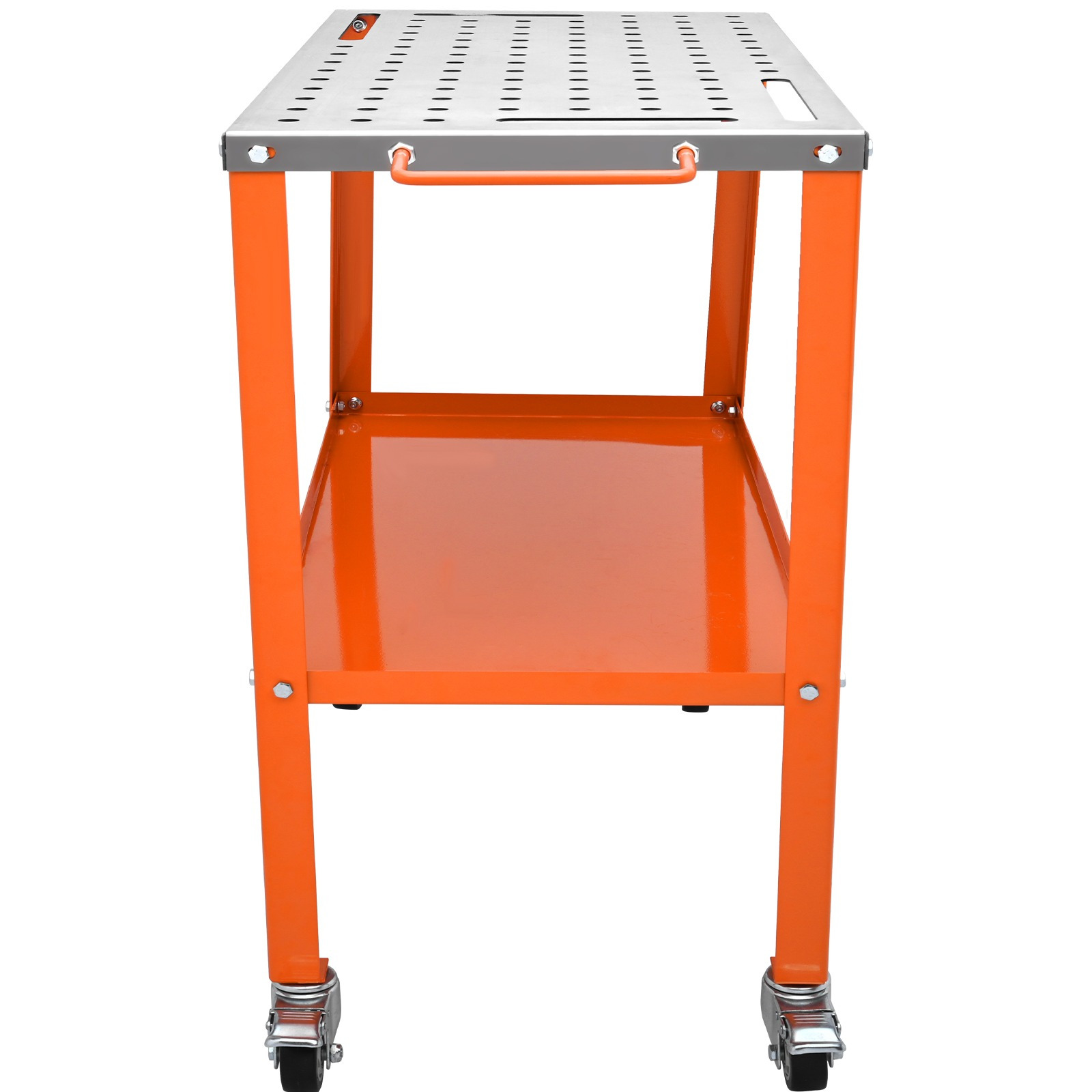 E-shop VEVOR Schweißtisch 36" x 18", 1200lbs Tragkraft Stahl-Schweißarbeitsbank auf Rädern, 2-lagige tragbare Werkbank mit Bremsrollen, 4