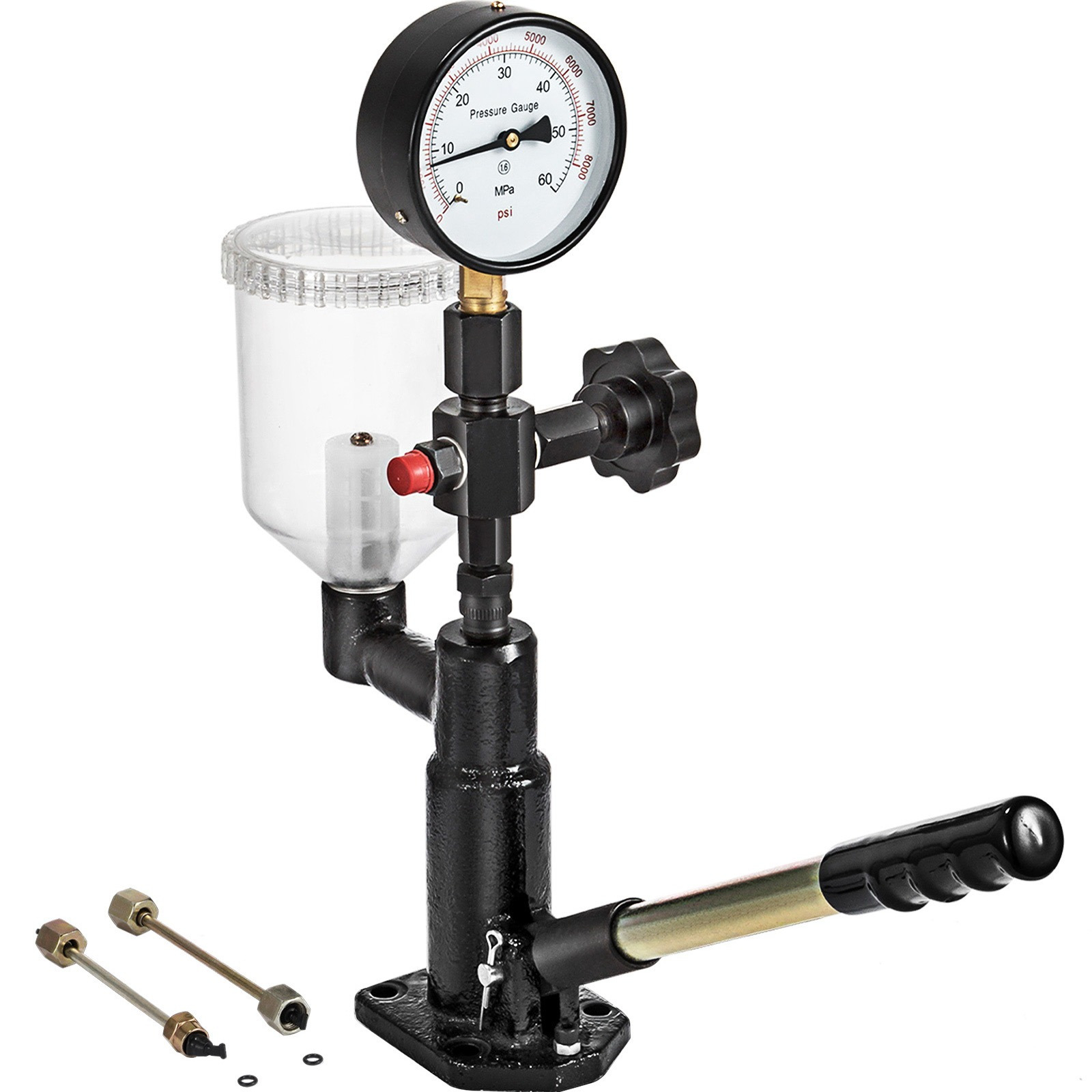 Image of Vevor Fuel Injector Tester Injector Nozzle Tester With Dual Scale Gauge To Adjust Injector Nozzle Pressure And Testing Injector Nozzle Pop Pressure Tester