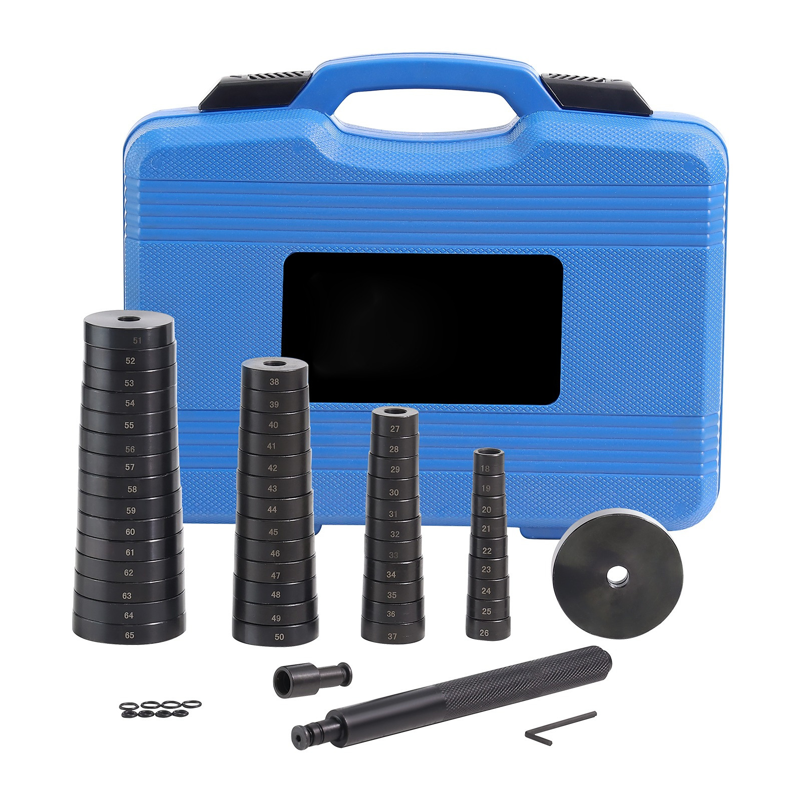 TEMU VEVOR Kit de 52 pièces pour démonter et installer les bagues, roulements et joints d'étanchéité, outil de pour roulements de de roue d'essieu de