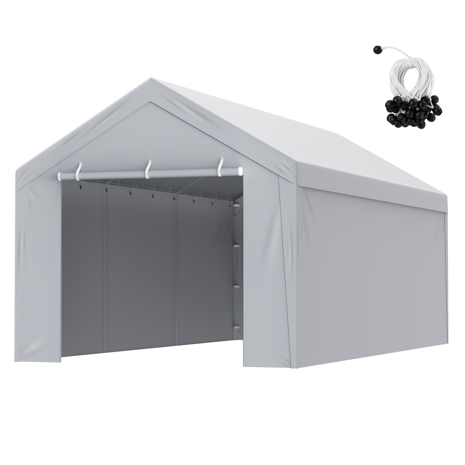E-shop VEVOR Autoüberdach Ersatz Abdeckung Dach + Seitenwand 10 x 20 ft, Garagenzelt Schutzplanen Strapazierfähig Wasserdicht & UV-Schutz, Einfache