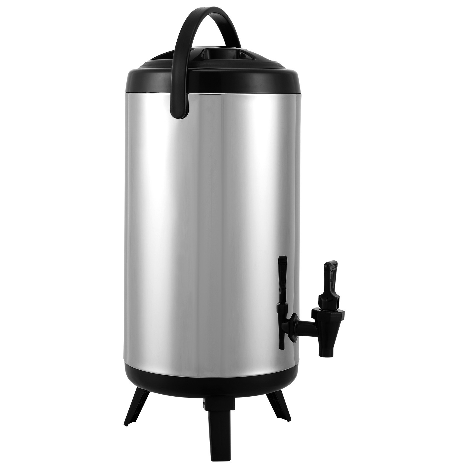 Image of Vevor Stainless Steel Insulated Beverage Dispenser, 2.4 Gallon 9.2 Liter, Thermal Hot And Cold Drink Server Dispenser With Spigot Handle, Food-grade For Hot Tea Coffee Water Restaurant