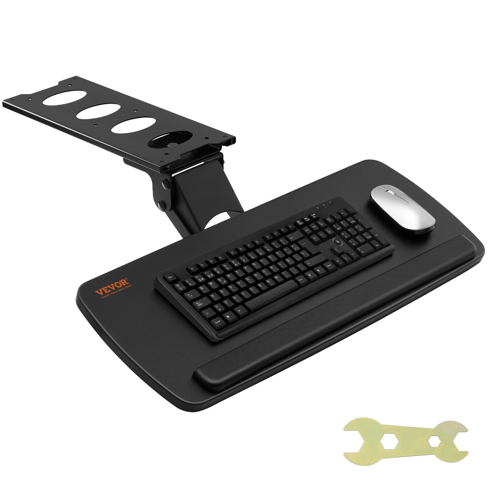 E-shop VEVOR Tastaturablage unter dem Schreibtisch mit einstellbarer Höhe, höhen- und winkelverstellbare Tastaturablage unter dem Schreibtisch zum