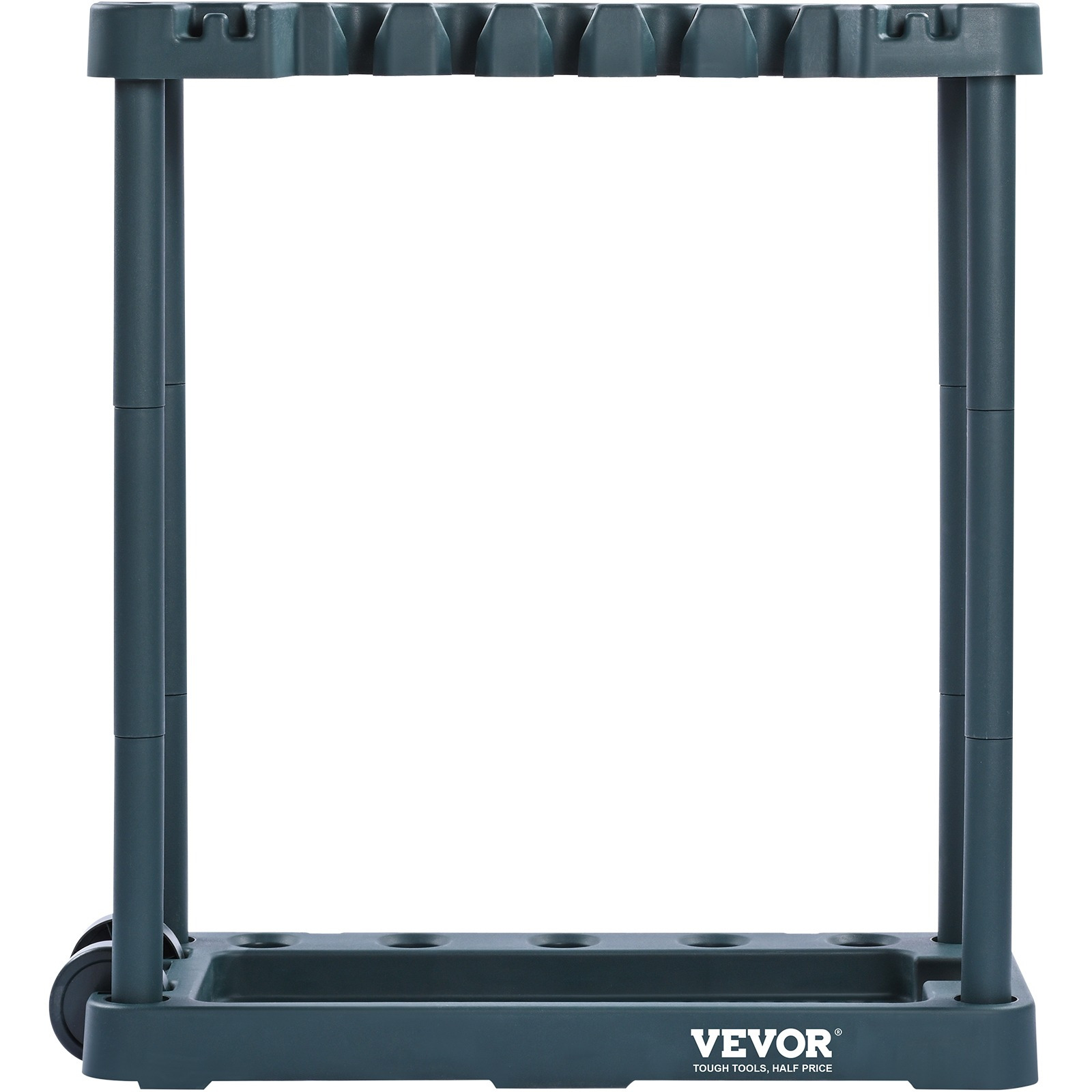 TEMU Vevor Garden Tool Organizer, 10 Slots, Yard Rack For Garage Organization And Storage, Hold Long-handled Tool/rake/broom/shovel, Pp Garden Tool