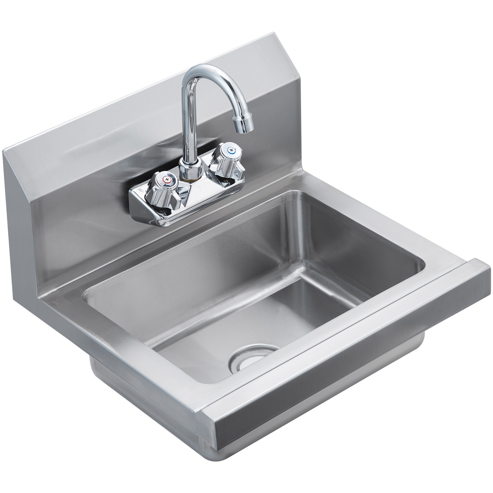 Vevor Commercial Hand Sink With Faucet, Nsf Stainless Steel Sink For Washing, Small Hand Washing Sink, Wall Mount Hand Basin, Utility Sink For Restaurant, Kitchen, Bar, Garage And Home, 17 X 12.8 Inch