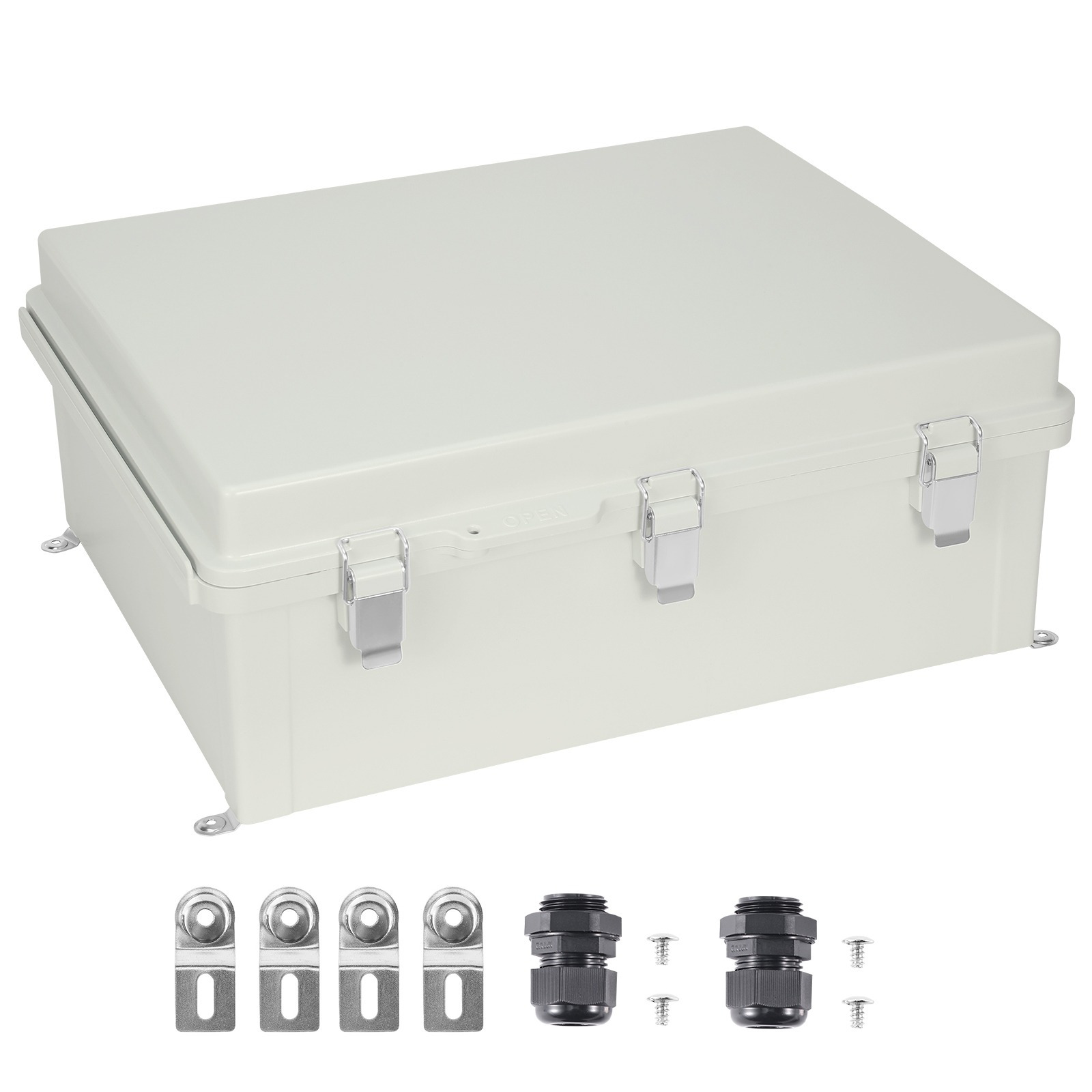 Image of Vevor Outdoor Junction Box 13.78x9.84x5.90 In Abs Plastic Electrical Enclosure