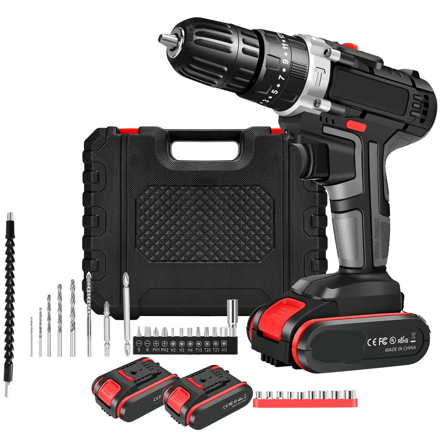 

1 Screwdriver Impact Drill With Easy To Carry With Tool Box