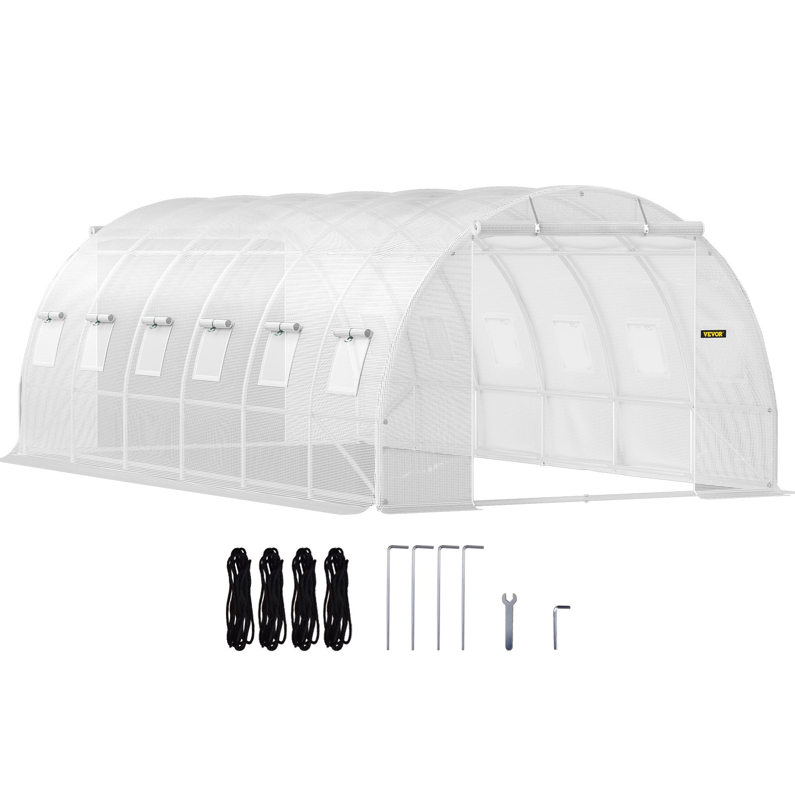 Vevor Walk-in Tunnel Greenhouse Galvanized Frame Waterproof Cover 20x10x7 Ft