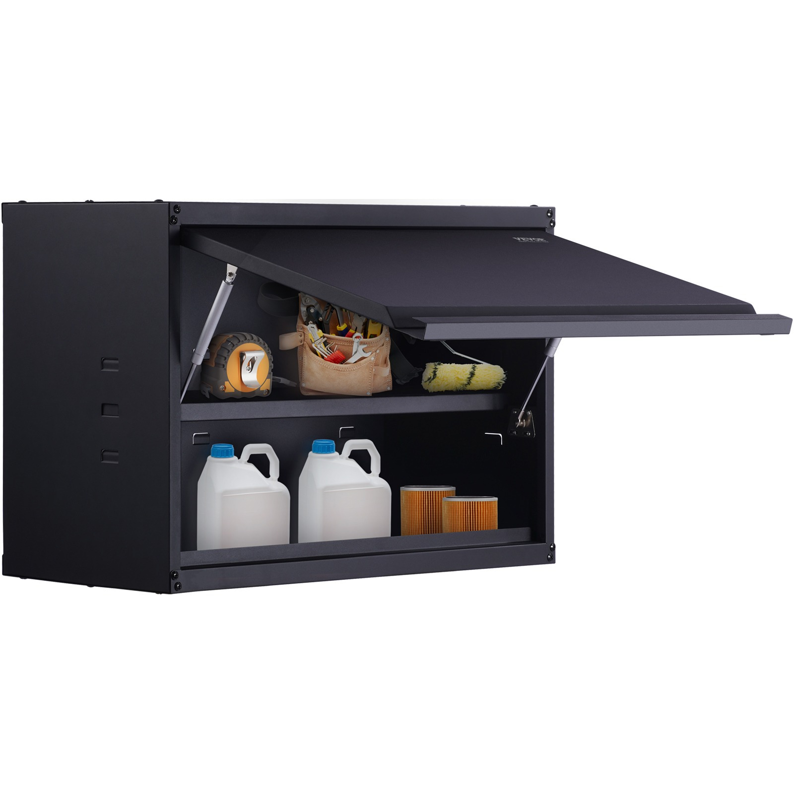 E-shop VEVOR Metall-Aufbewahrungsregal, 120 Pfund Tragfähigkeit pro Regal, 20'' hohe wiederaufladbare Stahl-Garagenregal mit verstellbarer Schiene,