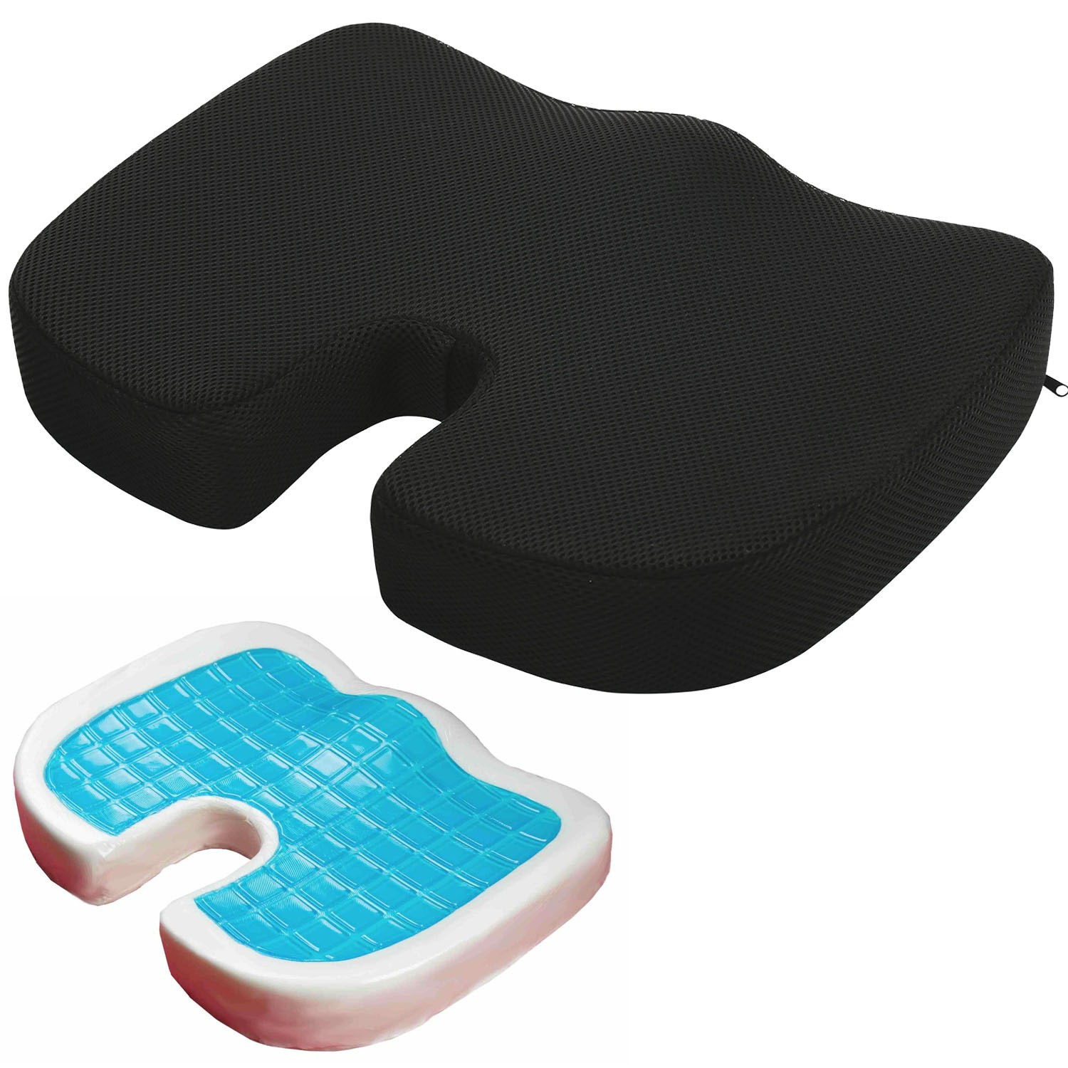 taylor brown orthopedic gel seating cushion ergonomic memory foam coccyx cushion for lower back tailbone portable seat pad for office home car wheelchair