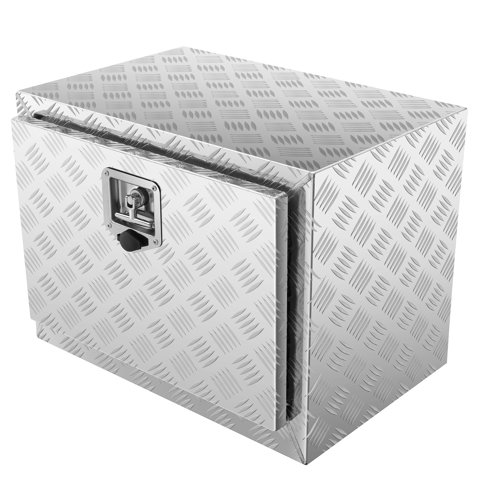 Image of Vevor Underbody Truck Box, 24"×14"×16" Pickup Storage Box, Heavy Duty Aluminum Diamond Plate Tool Box With Lock And Keys, Waterproof Trailer Storage Box With T-handle Latch For Truck, Van, Trailer