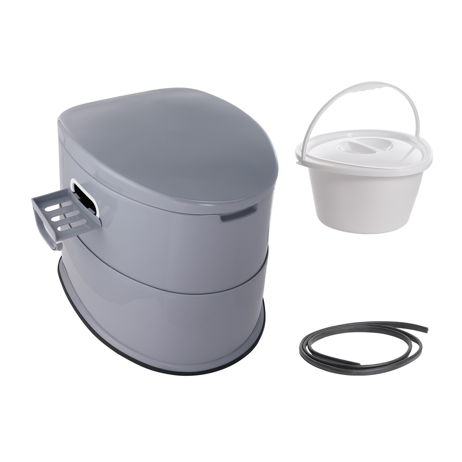 Vevor Portable Camping Toilet Inner Bucket With Lid Phone Shelf And Paper Holder