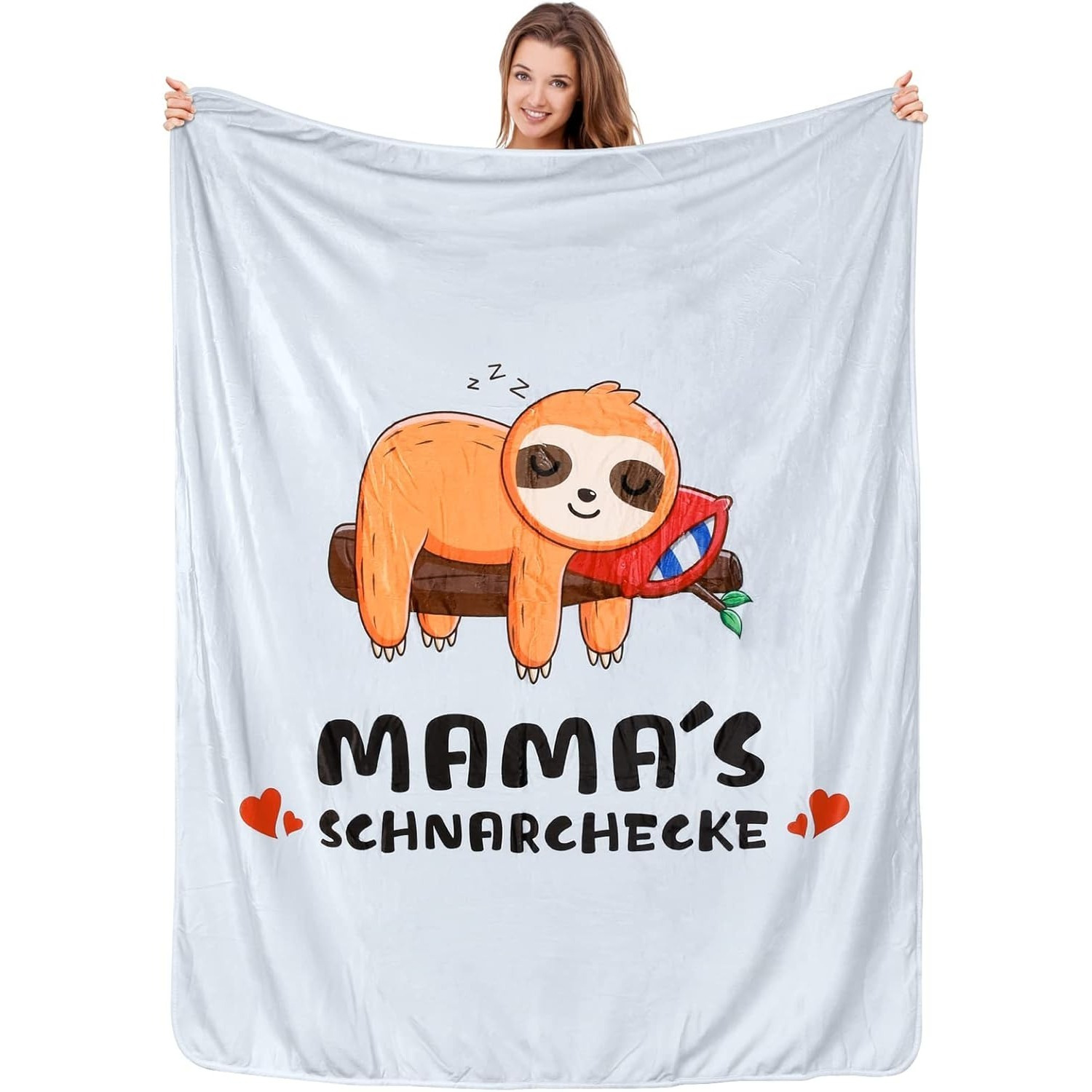 TEMU / Cute Blanket Warm Sloth Blanket Snoring Blanket 130 X 170 Cm Cute Blanket Fluffy Blanket Gift Ideas For Birthday, Christmas, Day