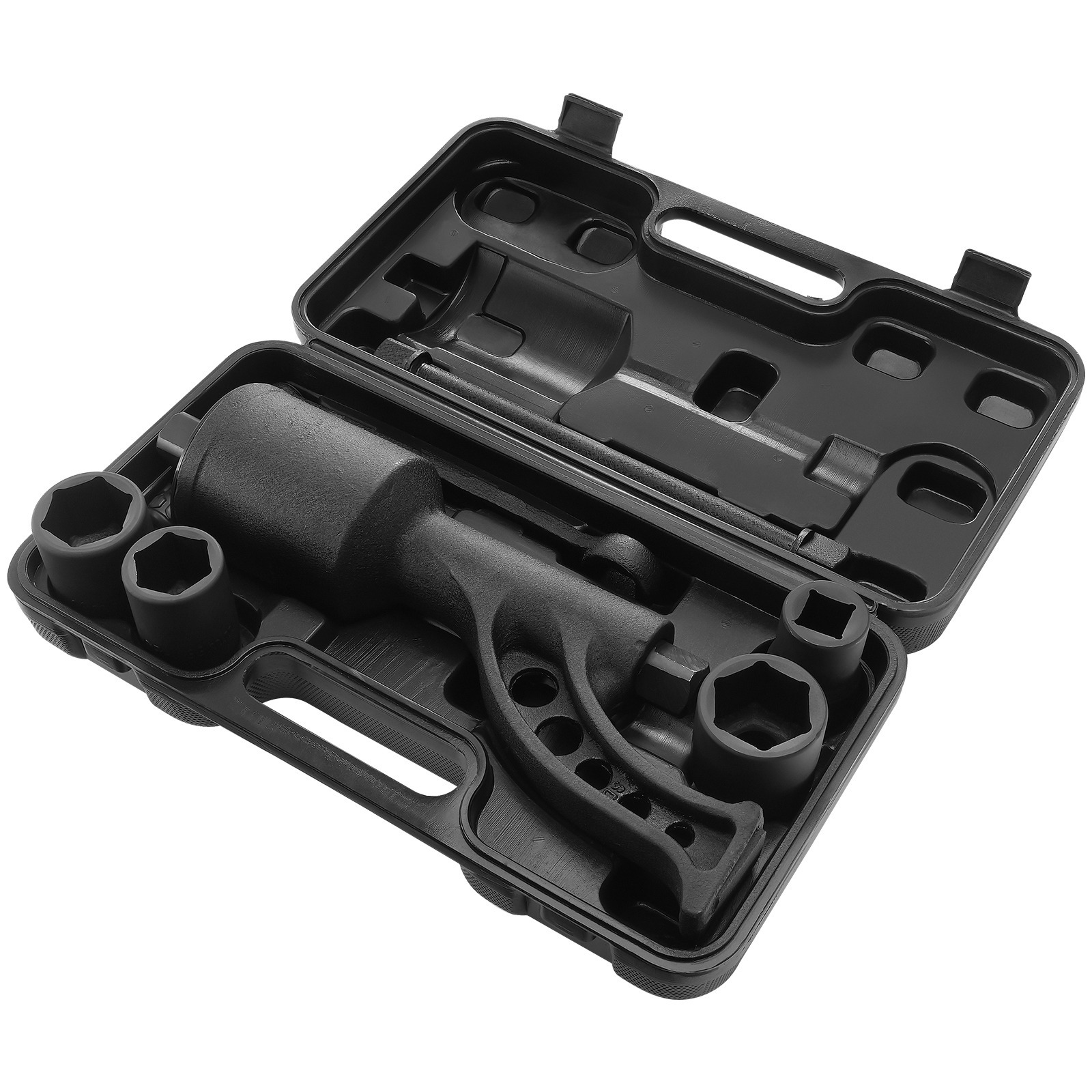 Vevor Torque , Heavy Duty Torque Wrench Set, 1 Inch Drive Wrench Torque , 6800n.m Remover, With 4 Sockets And Storage Case For Truck Trailer Rv