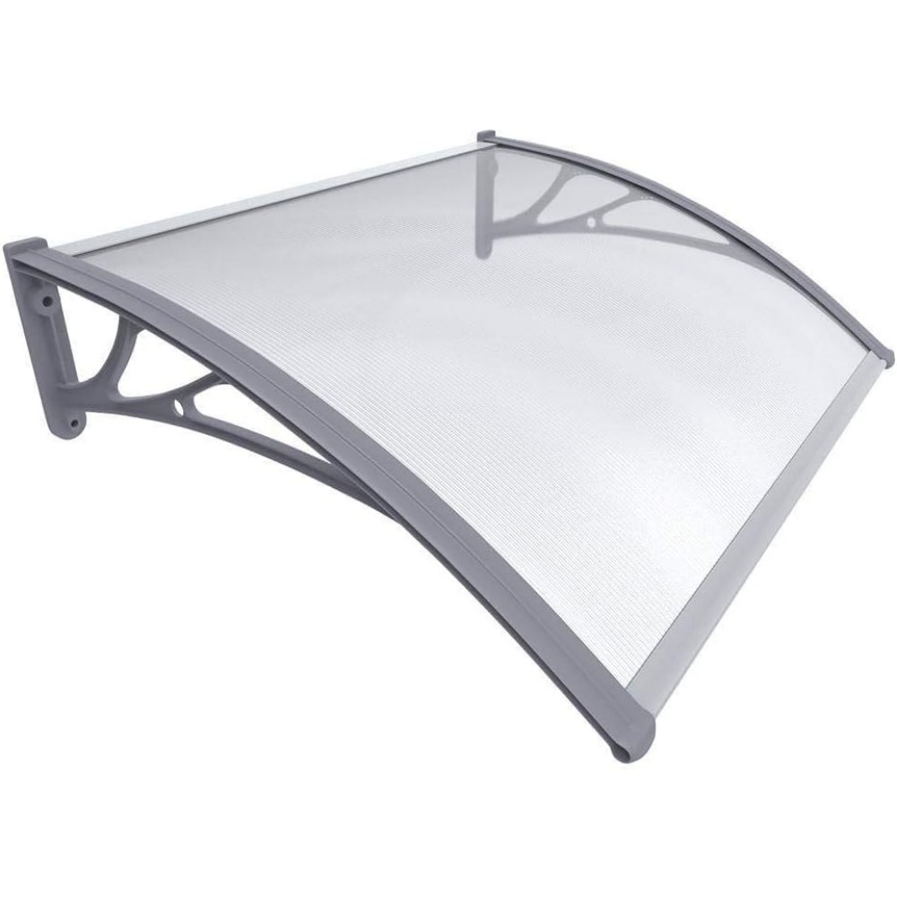 

Auvent de Porte d'entrée Toit Marquise en Polycarbonate Porte Résistante Toit Abri Protection Contre et UV Transparent