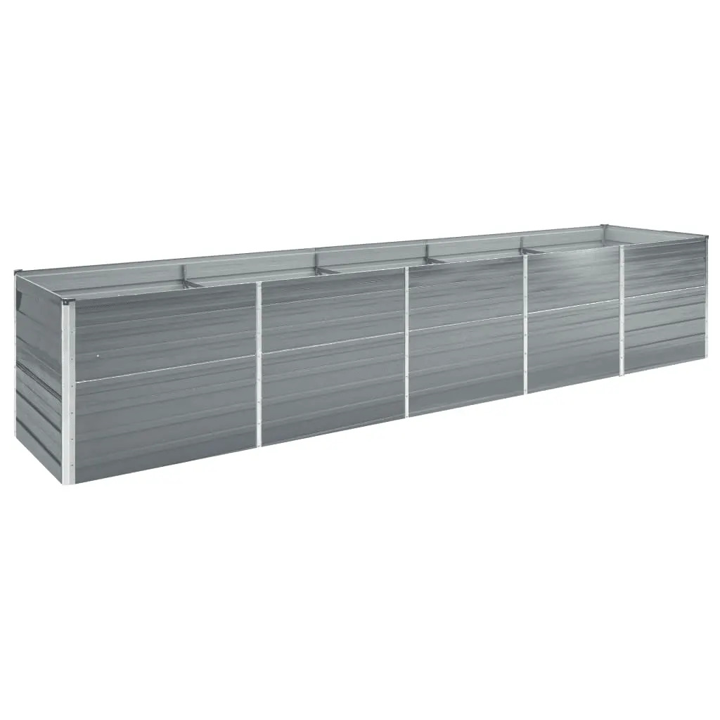 

Garden Raised Bed Galvanized Steel 400x80x45 Cm Grey