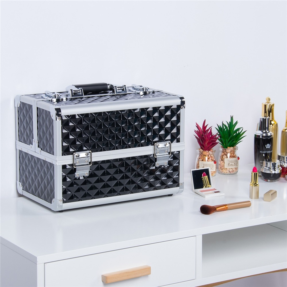 Makeup Case, Cosmetic Case, Multi-, Hairdresser Case, Beauty Makeup Tool Case, Lockable