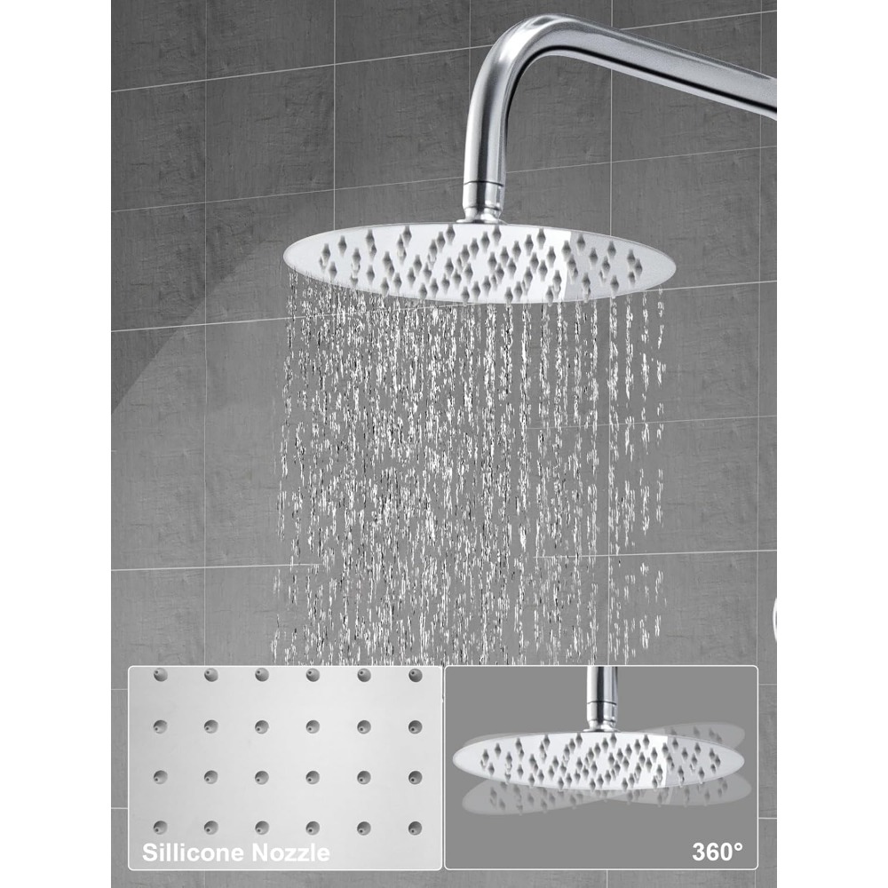 Shower Riser Kit with Twin Head Shower Set and Handheld Shower