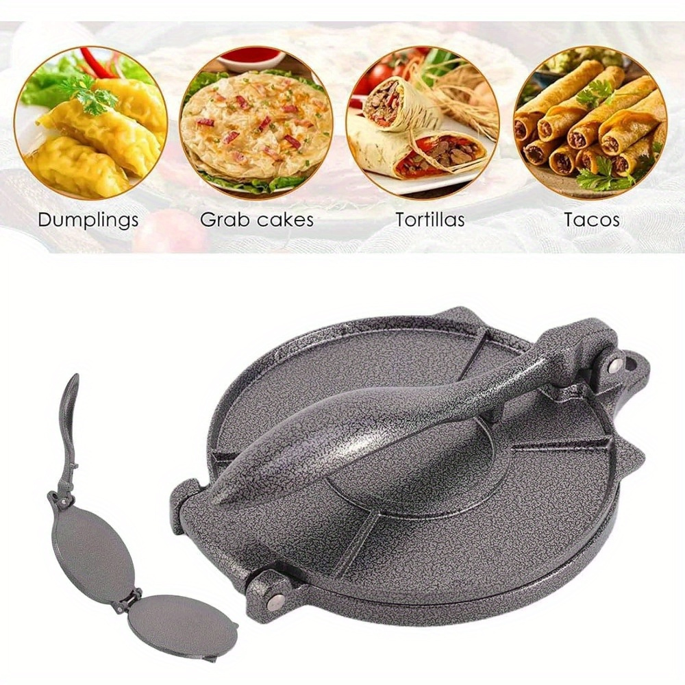 TEMU 8 Inch Tortilla Press Tortilla Maker Food Grade Aluminum Tortilla Dough Press For Flour Tortilla Pie For Home Kitchen (black)