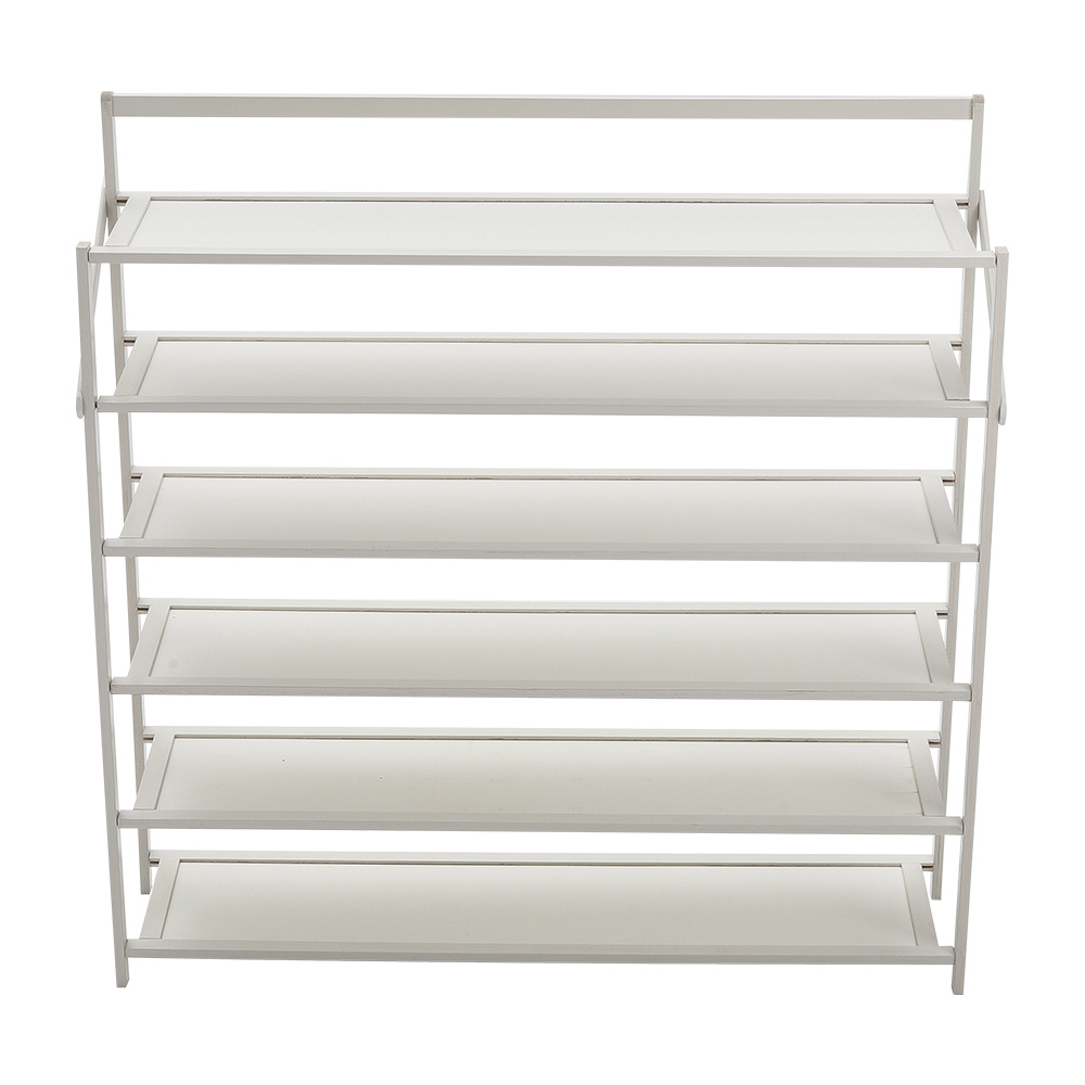 6-Tier Bamboo Shoe Rack Organizer for Space Saving