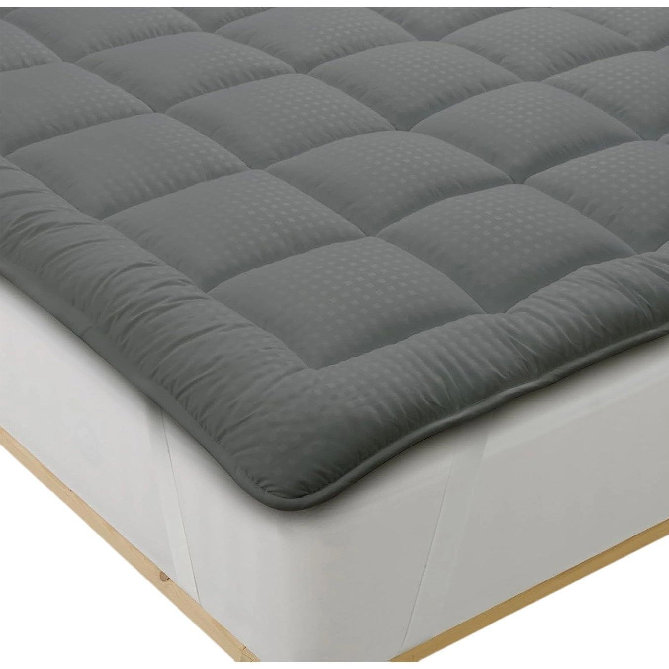 TEMU Matratzentopper 3D Polyester gepolstert Matratzen Topper Matratzenauflage 140/160/180 x 200cm mit Füllung,atmungsaktive Premium-Matratzenauflage