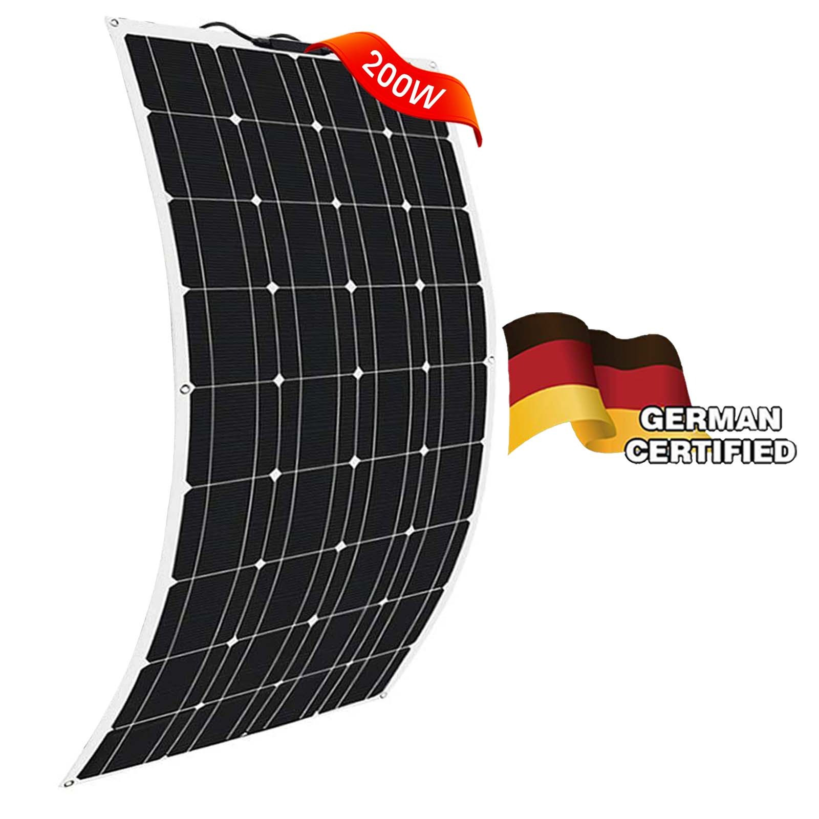 

200w Flexible Solar Panel Monocrystalline Solar Module 18v For Rv Boat Camp